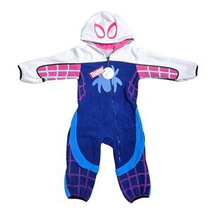 NWT | Marvel x Cuddle Club Ghost-Spider (Spider-Gwen) Fleece Onesie | 2T